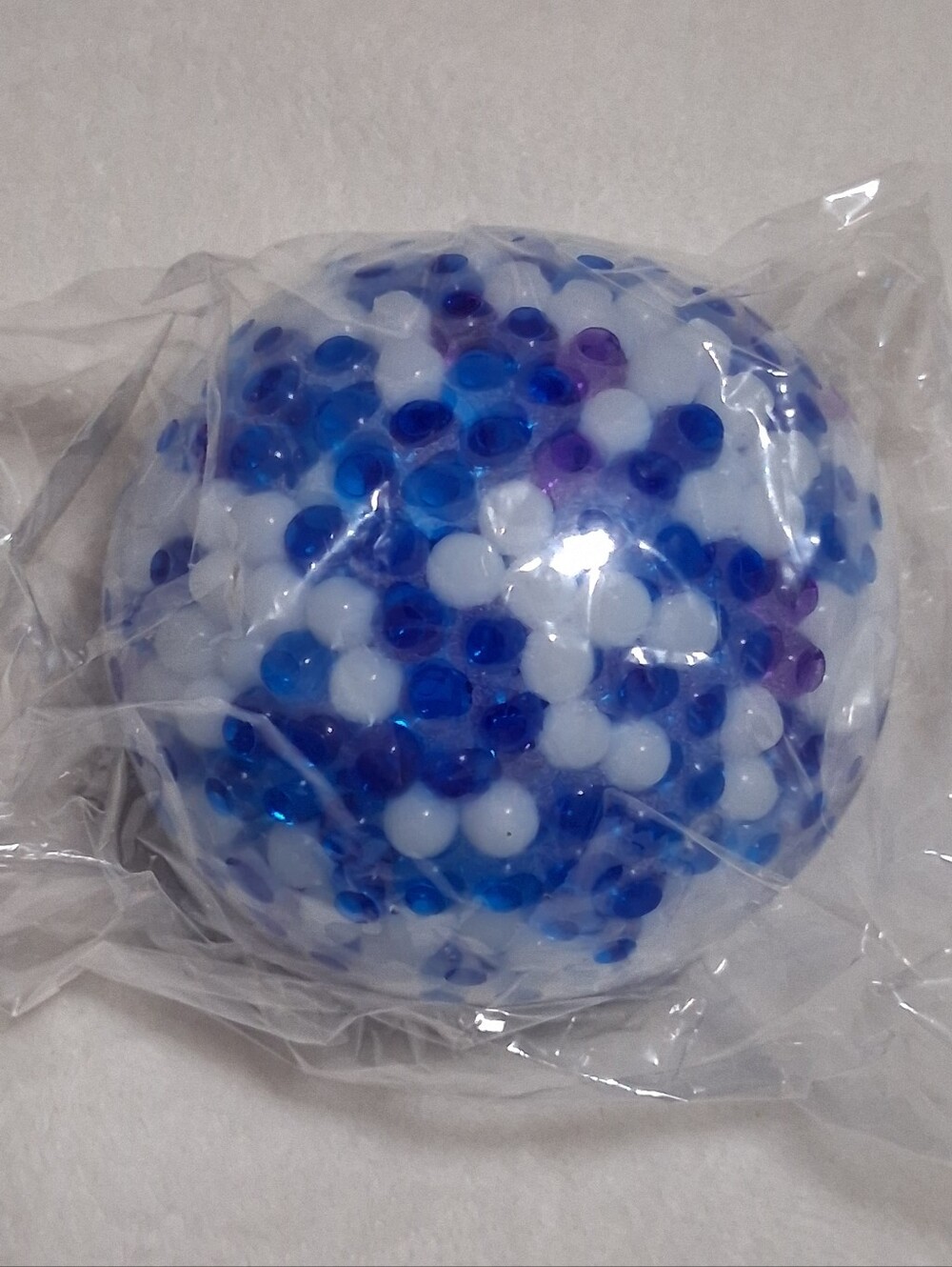Large 3.75" Water Bead Ball Blue/White